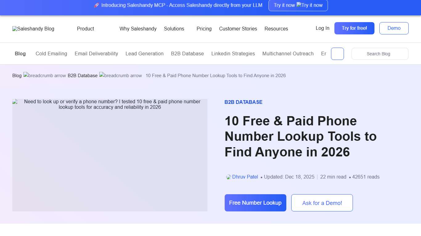 Phone Number Lookup: 10 Free & Paid Tools to Verify Numbers in 2026